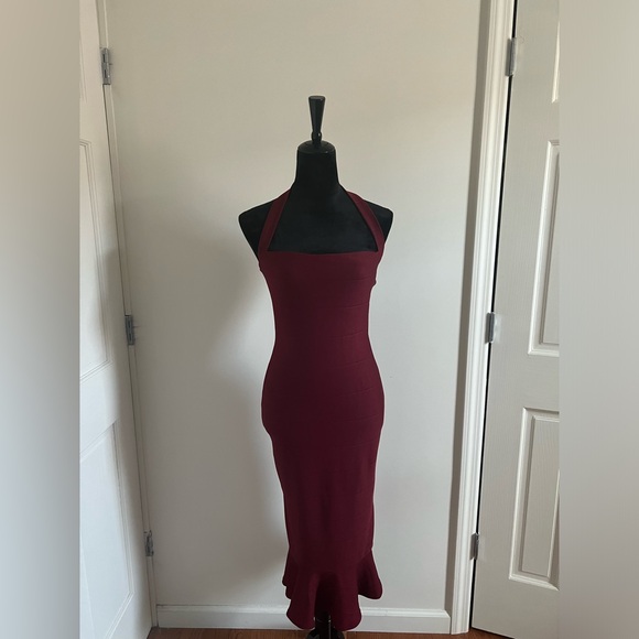 Burgundy Midi Dress - Picture 4 of 4